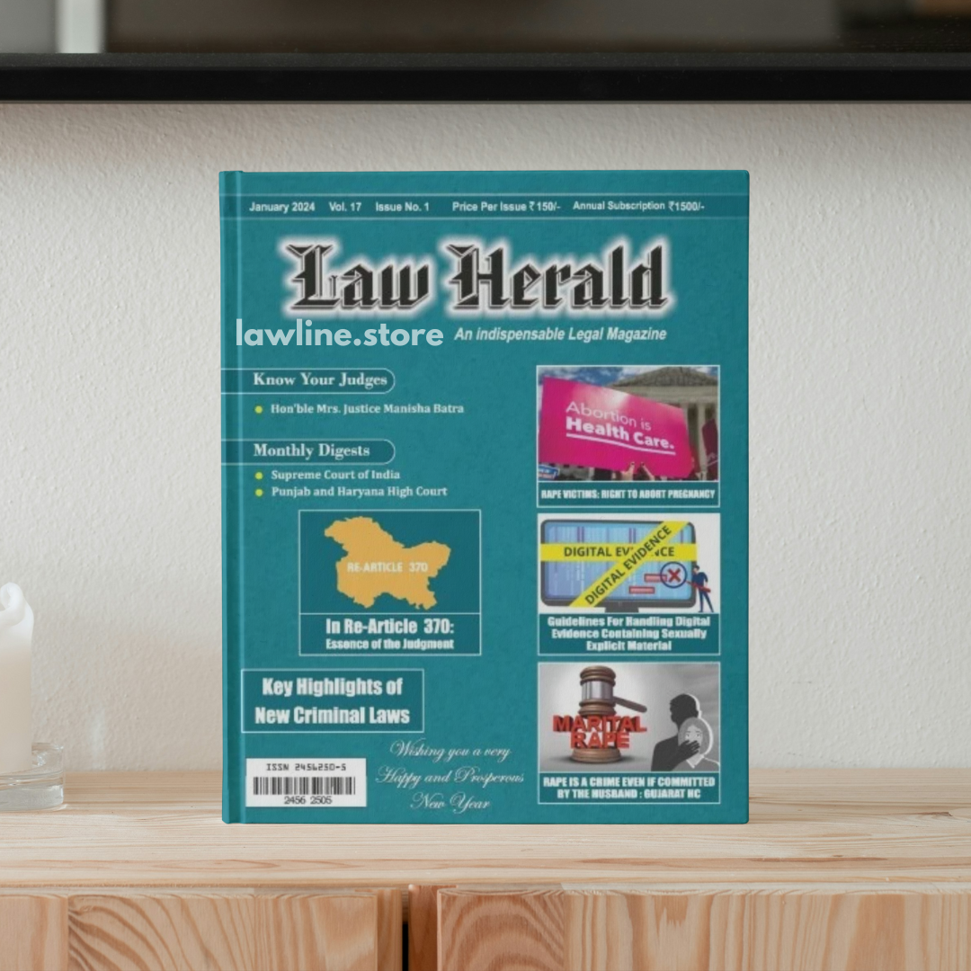 LAW HERALD (An Indispensable Legal Magazine) 2024 (January Month Issue)