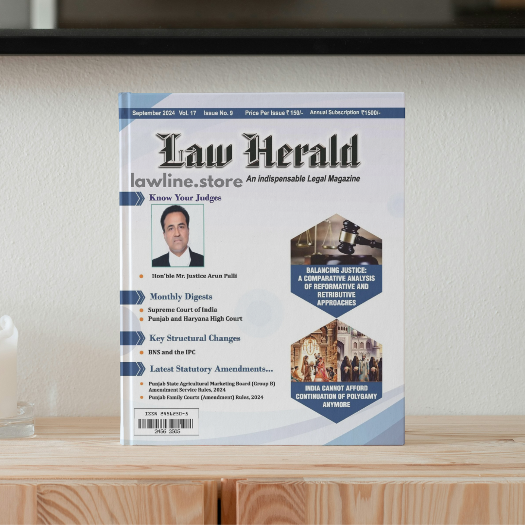 LAW HERALD (An Indispensable Legal Magazine) 2024 (September Month Issue)