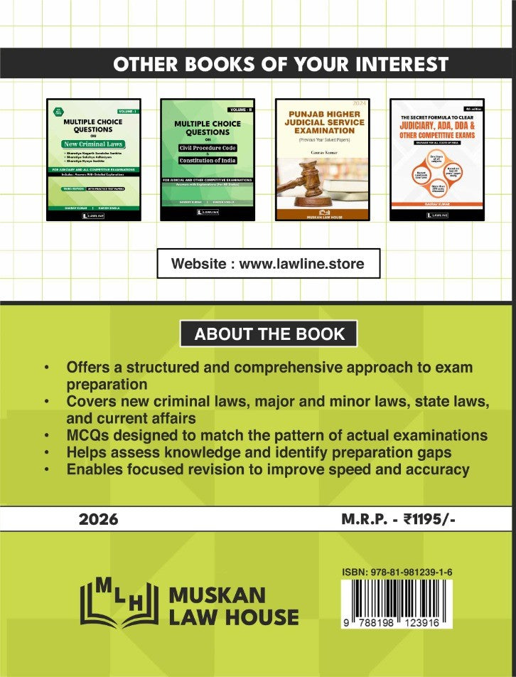 Previous Year's MCQs for Higher Judicial Service Examination (Preliminary Solved Papers 2010 - 2025)