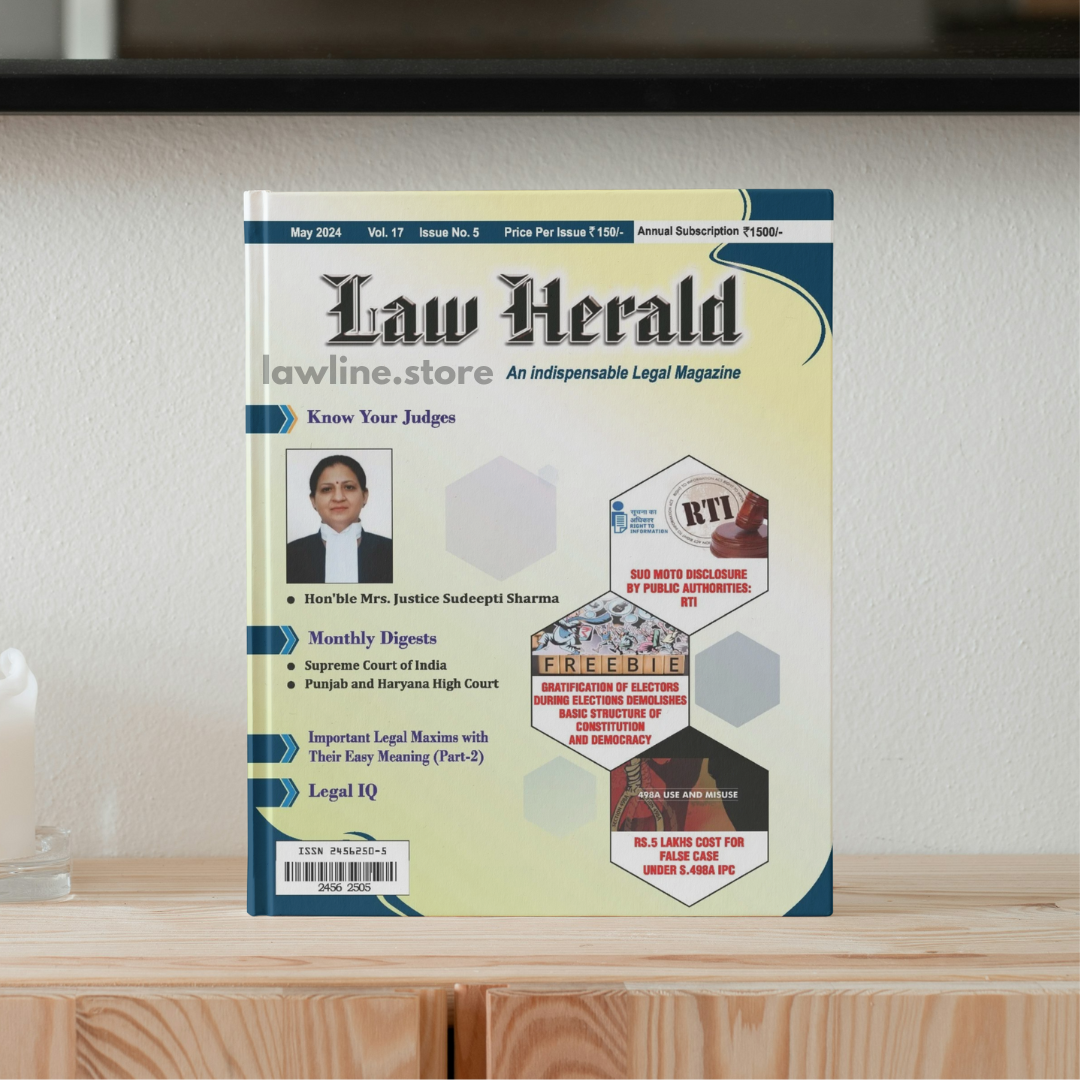 Legal Issue Editorial Example LAW HERALD (An Indispensable Legal Magazine) 2024 (May Month Issue ...