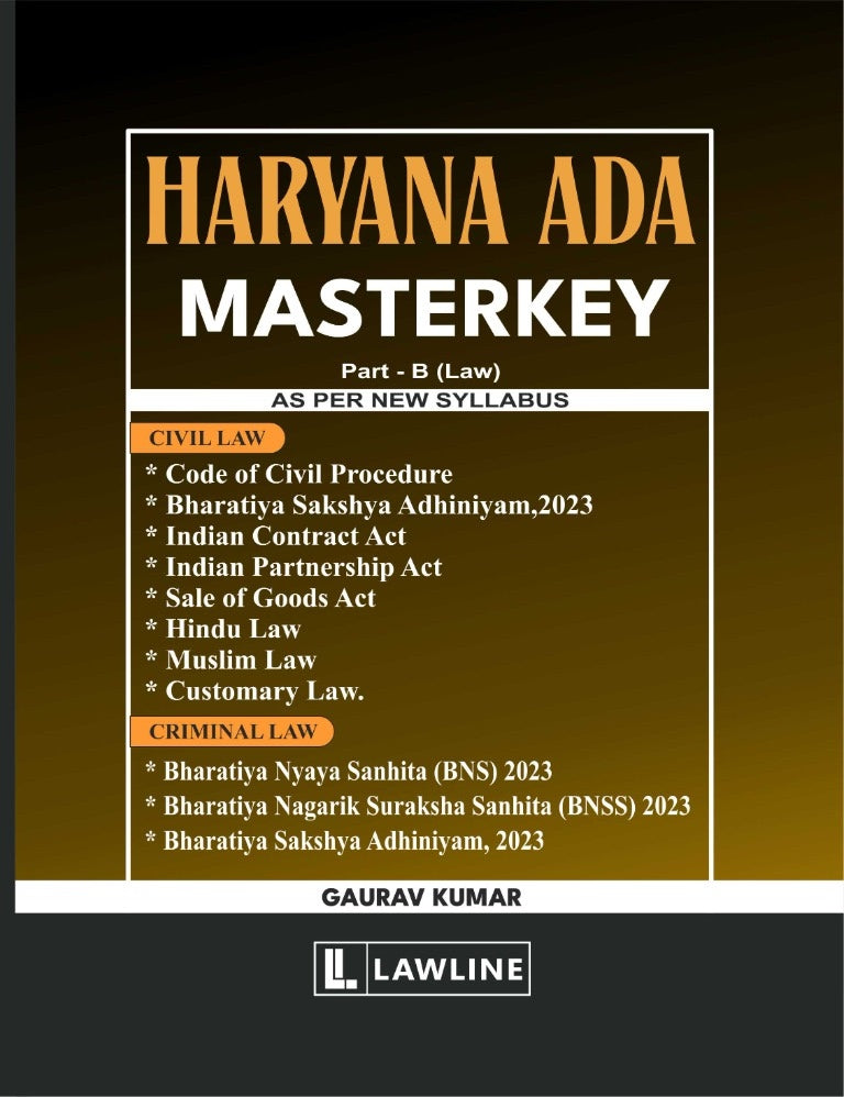 Haryana ADA Masterkey - PART - B (LAW)