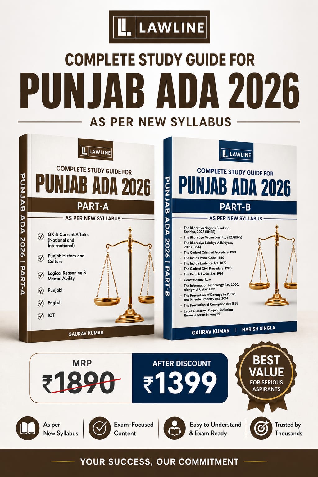 Complete Study Guide For PUNJAB ADA 2026 (Set of 2 Books)