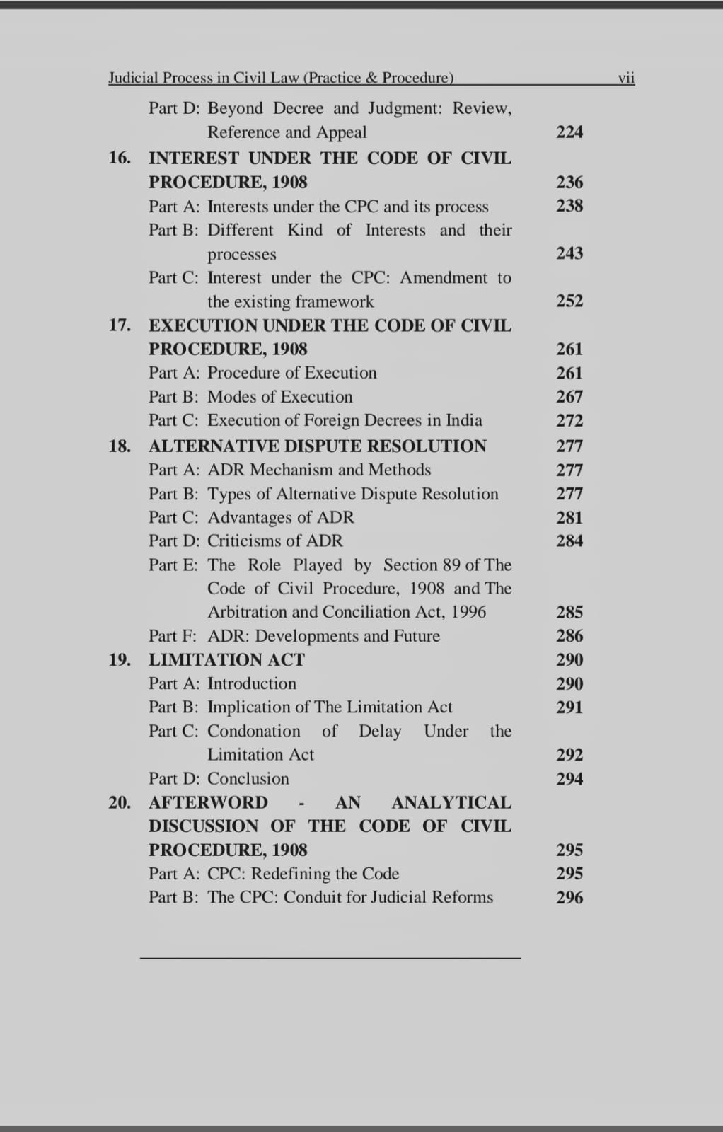 Judicial Process in Civil Law (Practice & Procedure)